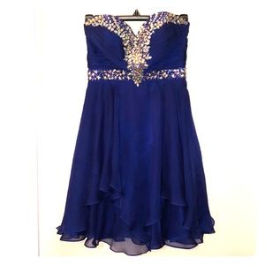 Royal Blue formal dress with sequins